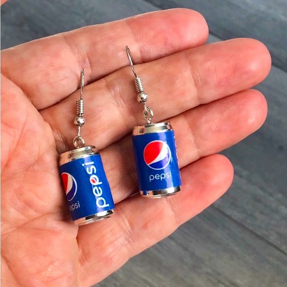 Boutique Jewelry Jewelry - NEW. 3D Pepsi Can Funny Design Dangle Earrings.